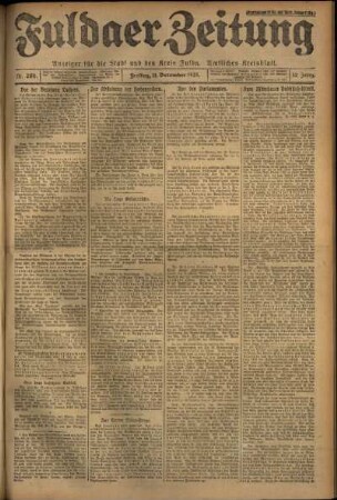 Ausgabe vom Freitag, den 11. Dezember 1925.