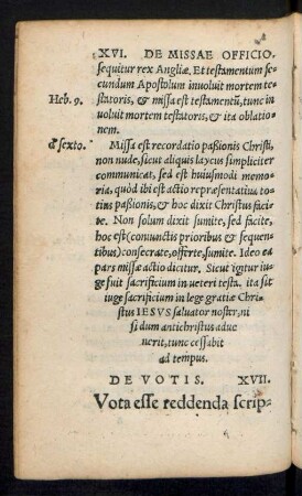 De Votis. XVII.