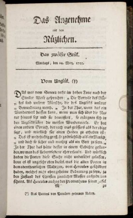 Das zwölfte Stück. Montags, den 24. Merz, 1755.