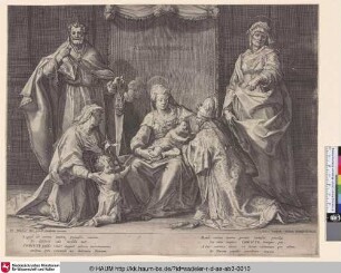 [Maria mit dem Kind, unter einem Baldachin sitzend; Virgin and child, seated under a baldachino]