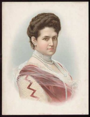 Königin Charlotte von Württemberg mit Halsschmuck, Brustbild in Halbprofil