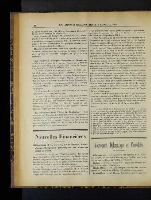 Mouvement Diplomatique et Consulaire