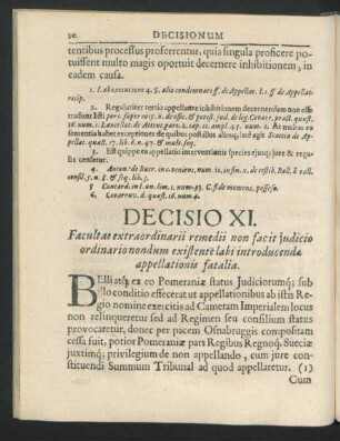 Decisio XI. - XX.