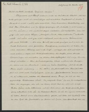 Brief an Lilli Lehmann : 22.11.1915