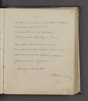 Adam Gottlob Öhlenschläger. – Kopenhagen, 10.05.1847