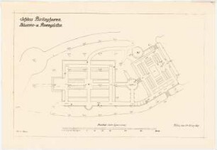Garten Hagen, Schloss Birlinghoven, St. Augustin: Lageplan Blumen- und Rosengärten 1:200