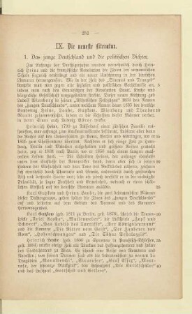 IX. Die neueste Literatur