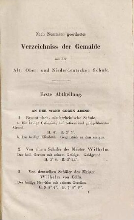 Der königliche Bildersaal aus der alt-, ober- und niederdeutschen Schule in der St. Morizkapelle zu Nürnberg