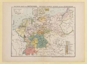 Politische Karte von Deutschland, Östreich, Schweiz, Belgien, und den Niederlanden