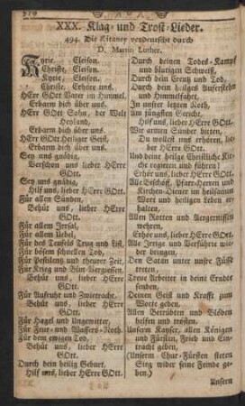 XXX. Klag- und Trost-Lieder
