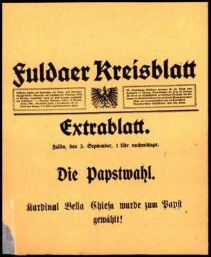 Ausgabe vom Donnerstag, den 03. September 1914.