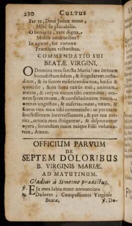 230-240, Officium Parvum De Septem Doloribus