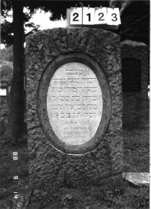 Grabstein 2123 (Index: 100097072) Maße HxBxT: 111x63x39 cm: Grabstein 2123