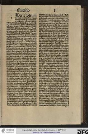 [Q]ueritur utrum ens aliquid creatum possit esse obiectum fruitionis ordinate...
