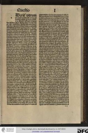 [Q]ueritur utrum ens aliquid creatum possit esse obiectum fruitionis ordinate...