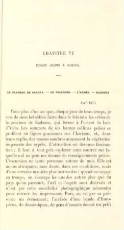 Chapitre VI. Douze jours a cheval