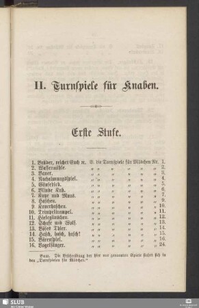 II. Turnspiele für Knaben