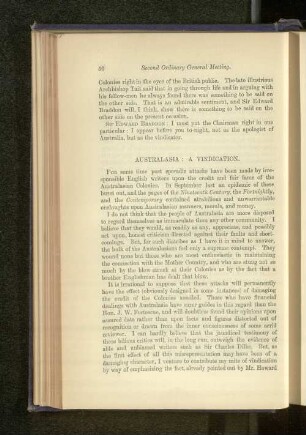 Australasia: A Vindication. Sir Edward Braddon, K.C.M.G.