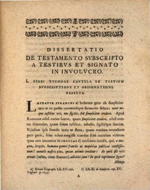 Testamenti Signati Et Svbscripti A Testibvs In Involvcro Vim Et Avctoritam