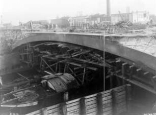 Bau der alten Kanalbrücke Minden/MLK