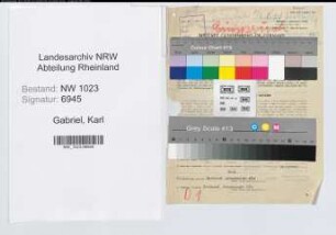 Entnazifizierung Karl Gabriel , geb. 11.11.1907 (Ingenieur)
