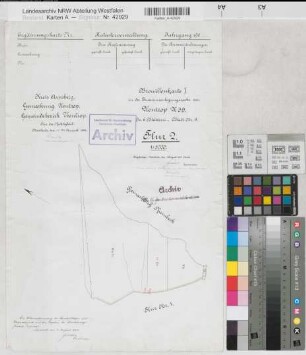 Uentrop (Arnsberg), Zusammenlegung Uentrop, Bl. 6 Brouillonkarte I Flur 2