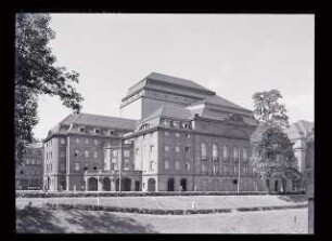 Schauspielhaus, Dresden: Ansicht von Osten (Negativ zu Inv. Nr. TBS 098,08)