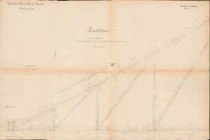 Kettenbrücke, Hameln: Oberwasserbrücke, Unterwasserbrücke: Schnitt Hauptträger 1:10