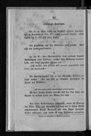 Zeitungs-Anzeigen.