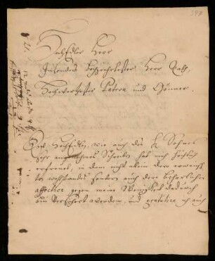 Brief von Friedrich Hoffmann an Johann Dolaeus