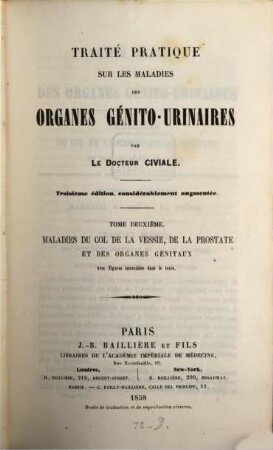 Traité pratique sur les maladies des organs génitourinaires, 2