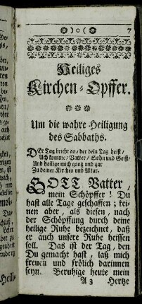 Heiliges Kirchen-Opffer.