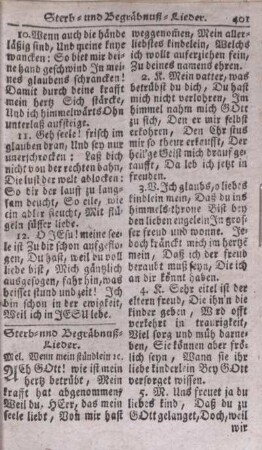 Sterb- und Begräbniss-Lieder.