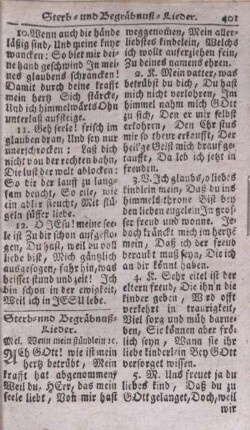 Sterb- und Begräbniss-Lieder.