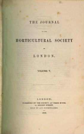 Journal of the Royal Horticultural Society, 5. 1850