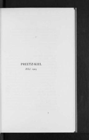 Preetz-Kiel Juli 1903