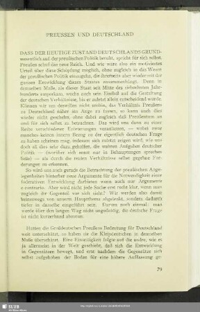 Preussen Und Deutschland