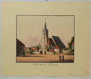 Die Kirche St. Marien in Dohna im Müglitztal südöstlich von Dresden