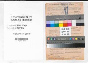 Entnazifizierung Josef Volkenner , geb. 28.05.1900 (Kaufmann)