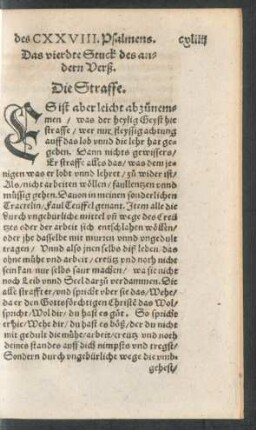 Das vierdte Stuck des andern Verß. Die Straffe.