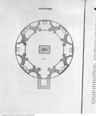 Quinto libro d'Architettura di Sabastiano Serlio Bolognese, ..., Folio 3 verso: Rundtempel (Kirche), Grundriss