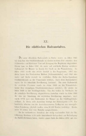 XX. Die städtischen Badeanstalten