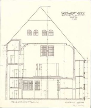 Fischer, Theodor; Worms; Cornelianum - Podium (Querschnitt)