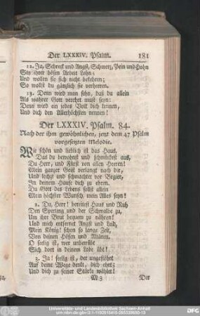 Der LXXXIV. Psalm. 84.