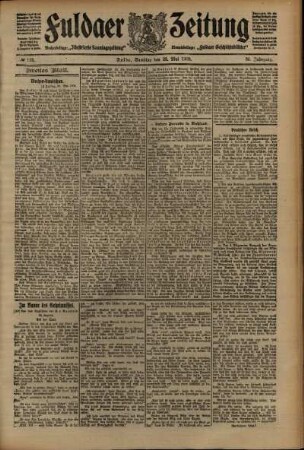 Zweite Ausgabe vom Samstag, den 22. Mai 1909.