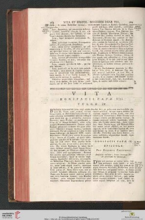 Vita Bonifacii Papæ VIII.
