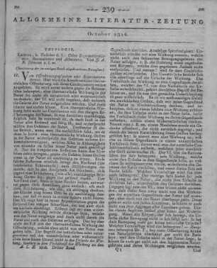 Tittmann, J. A. H.: Ueber Supranaturalismus, Rationalismus und Atheismus. Leipzig: Fleischer 1816 (Fortsetzung der im vorigen Stück abgebrochenen Recension)