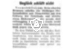 Unglück schläft nicht