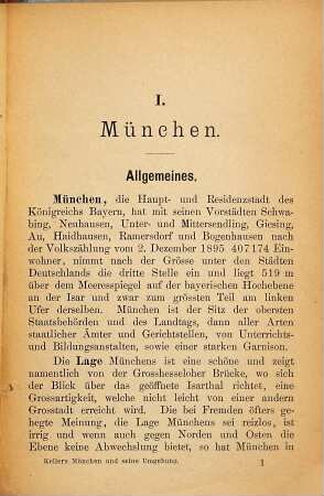 Wilhelm Kellers München und seine Umgebung sowie Führer durch die Königsschlösser : Nebst Katalog der Alten und Neuen Pinakothek, der Schackschen Gemäldegalerie. Mit Plan von München