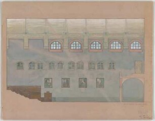 Fischer, Theodor; Jena; Universität - Ansicht m. Schnitt